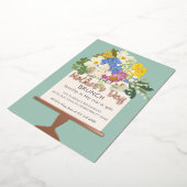 フローラブーケマザーズデイブランチ 箔招待状 (回転した状態)