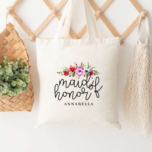 フローラブーケメイド・オブ・オーナー(花嫁付き添い人)トート トートバッグ