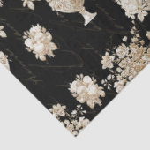 フローラブーケヴィンテージブラック金ゴールドスクリプトの切り離し 薄葉紙 (詳細)