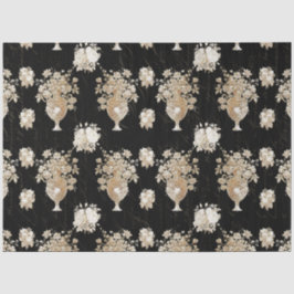 フローラブーケヴィンテージブラック金ゴールドスクリプトの切り離し 薄葉紙