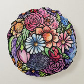 フローラブーケ春花 ラウンドクッション (裏面)