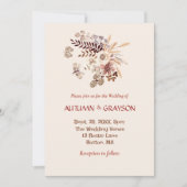 フローラブーケ秋の色結婚式招待状 招待状 (正面)