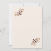 フローラブーケ秋の色結婚式招待状 招待状 (裏面)