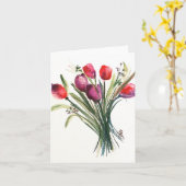 フローラブーケ空白のカード カード (黄色い花)