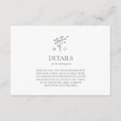 フローラブーケ結婚ミニマル囲みカード エンクロージャーカード (正面)