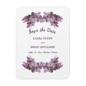 フローラブーケ結婚式の日付を保存 マグネット (縦)