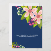 フローラブーケ鮮やかーベビーガールアキカ 招待状 (裏面)