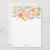 フローラブーケ30歳の誕生日招待状 招待状 (裏面)