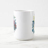 フローラブーケ・オブ・ミックスダリア コーヒーマグカップ (中央)