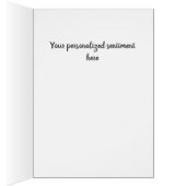 フローラブーケinミルクボトル編集可能ノートカード (内側 (右))