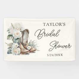 フローラブーツアンドバブルウェスタンブライダルシャワー 横断幕