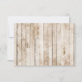 フローラブーツカウボーイウェスタンメニュー選択RSVPカード 招待状 (裏面)