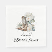 フローラブーツブライダルシャワー紙ナプキン スタンダードランチョンナプキン (正面)