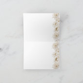 フローラプニーズホワイトゴールデンエレガントブライダルシャワー サンキューカード (内部)