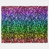 フローラプライドブラックレインボーブランケット フリースブランケット (正面(横))