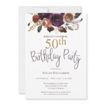 フローラプラム金ゴールドサプライズ50thバースデーパーティー