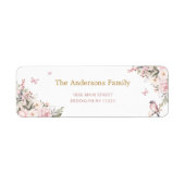 フローラプリンスキャリッジベビーシャワー差出人住所 ラベル (正面)