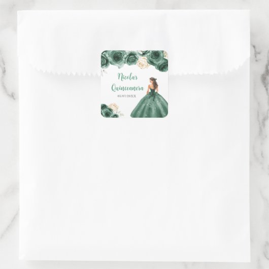 フローラプリンセスでダークグリーンドレスキンセアニェラ スクエアシール (バッグ)