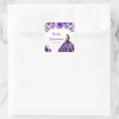 フローラプリンセスでダークパープルドレスキンセアニェラ スクエアシール (バッグ)