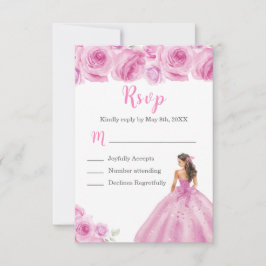 フローラプリンセスで軽いピンクのドレスの食事の選択 出欠カード