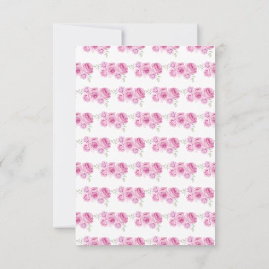 フローラプリンセスで軽いピンクのドレスの食事の選択 出欠カード (裏面)