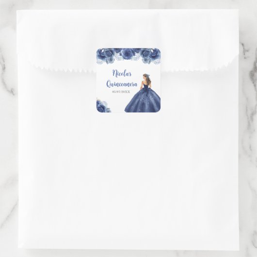 フローラプリンセスインネイビーブルードレスキンセアニェラ スクエアシール (バッグ)