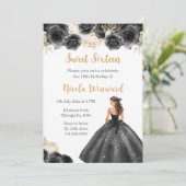 フローラプリンセスインブラックドレスSweet sixteen 招待状 (スタンド正面)