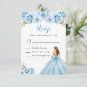 フローラプリンセスインライトブルードレス 出欠カード (スタンド正面)