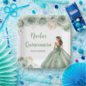 フローラプリンセスザージグリーンドレスキンセアニェラ ペーパープレート (パーティー)