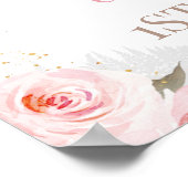 フローラプリンセススワンバースデーウェルカムサイン ポスター (角)