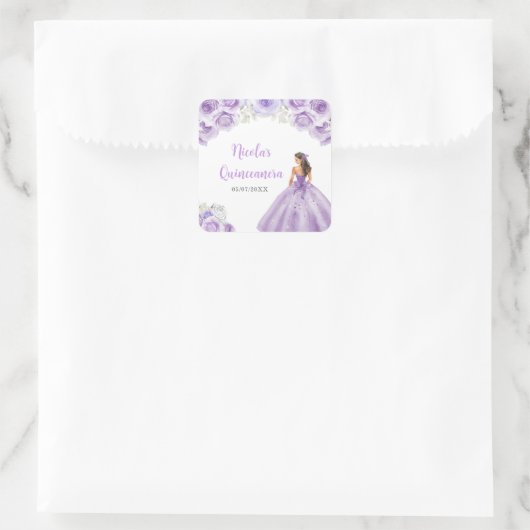 フローラプリンセスダスティパープルドレスキンセアニェラ スクエアシール (バッグ)