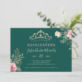 フローラプリンセスティアラエレガントグリーンキンセアニェラ 招待状 (スタンド正面)