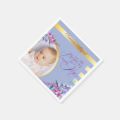 フローラプリンセスフォト誕生日 スタンダードカクテルナプキン (角)