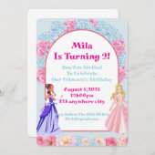 フローラプリンセス誕生日の招待 招待状 (正面/裏面)