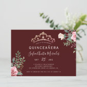 フローラプリンセスtiara burgundyキンセアニェラ 招待状 (スタンド正面)