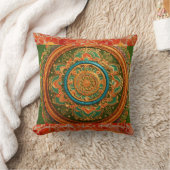 フローラプリントと上層マンダラ。 クッション (ブランケット)