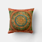 フローラプリントと上層マンダラ。 クッション (裏面)