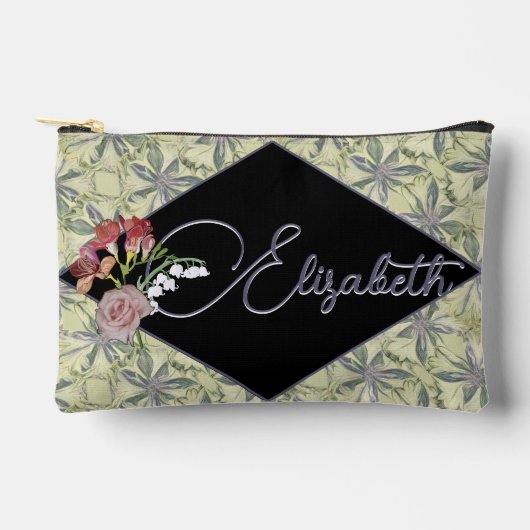 フローラプリントカットソーバッグ アクセサリーポーチ (正面)
