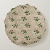 フローラプリントシャビーシック装飾用クッション ラウンドクッション (裏面)