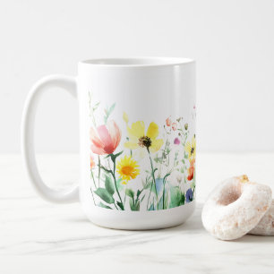 フローラプリントロマンチックギフト🌹コーヒーマグ15oz コーヒーマグカップ