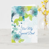 フローラプリント名前をカスタムするカード – 父のデイカード カード (黄色い花)