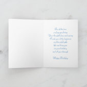 フローラプリント名前をカスタムする誕生日カードシスター カード (内部)