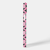 フローラプリント、ピンク、白黒 Case-Mate iPhoneケース (裏面 / 右)