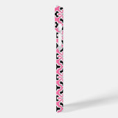 フローラプリント、ピンク、白黒 Case-Mate iPhoneケース (裏面 / 左)