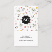 フローラプリント 名刺 (裏面)