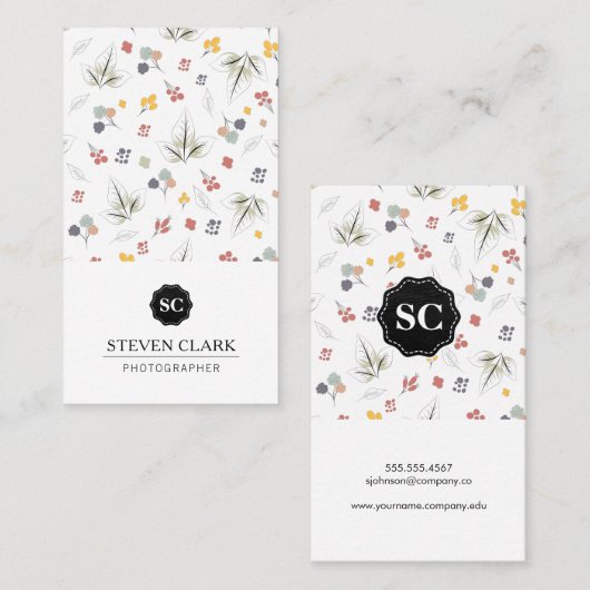 フローラプリント 名刺 (正面/裏面)