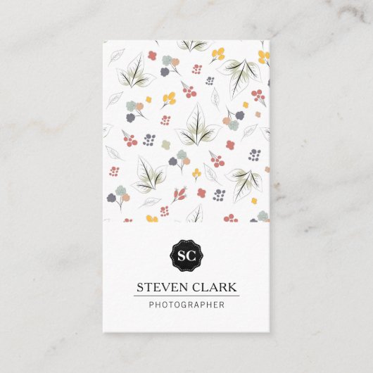 フローラプリント 名刺 (正面)