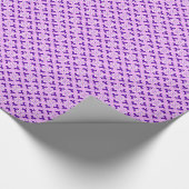 フローラプリント、蘭、紫 ラッピングペーパー (角)