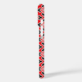 フローラプリント、赤、黒、白 Case-Mate iPhoneケース (裏面 / 左)