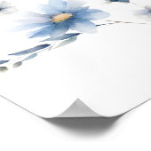 フローラプレゼント&カードサインをする前に何か青 ポスター (角)